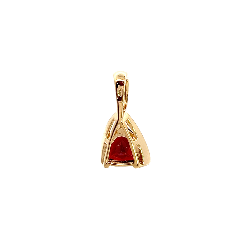 14K YG Garnet Pendant