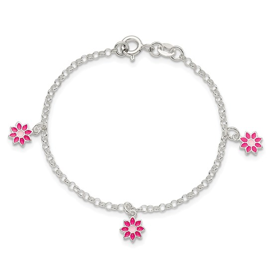 Silcer Kids Pink Flower Bracelet