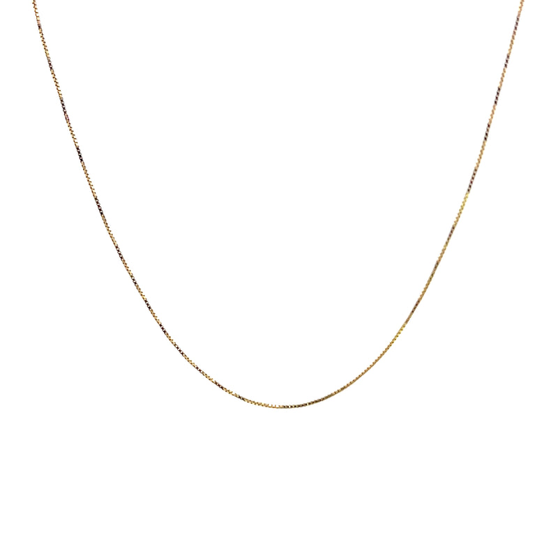 Sterling Silver 16" Gold Plated Box Chain