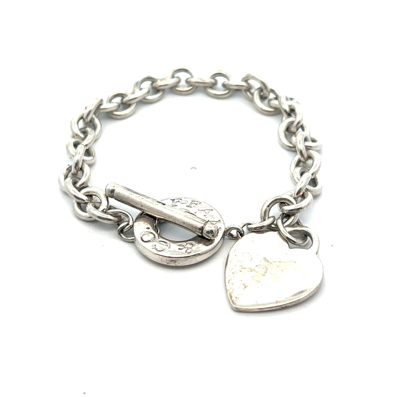 STERLING SILVER TIFFANY HEART BRACELET