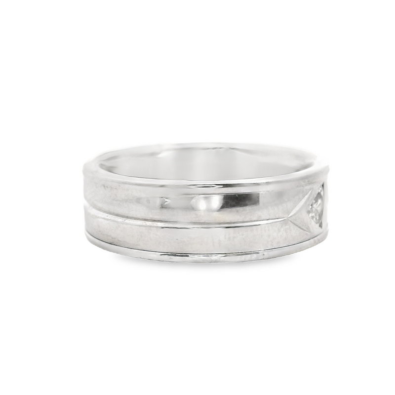 14K WG MENS DIAMOND BAND