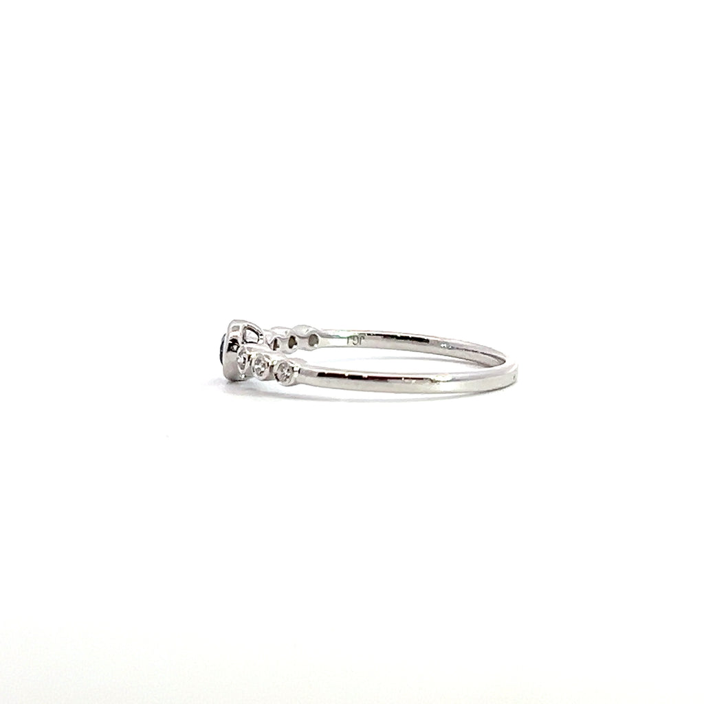 14K WG Sapphire & Diamond Ring