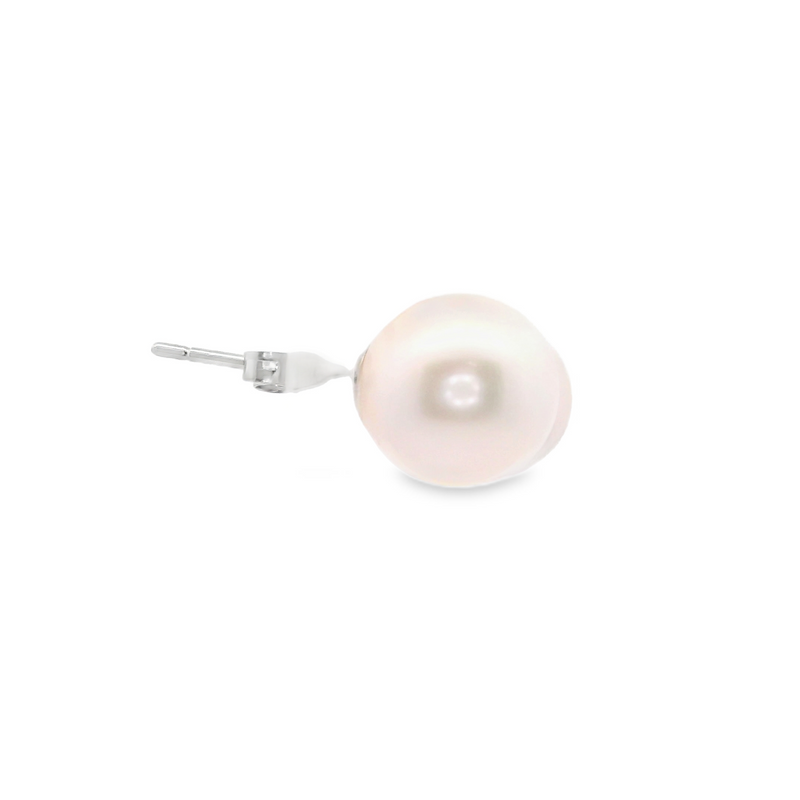 14K WG AKOYA PEARL STUD EARRINGS 7.5-8.0 MM