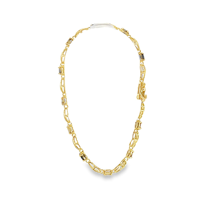 Gold Plated Silver Sapphire Bracelet