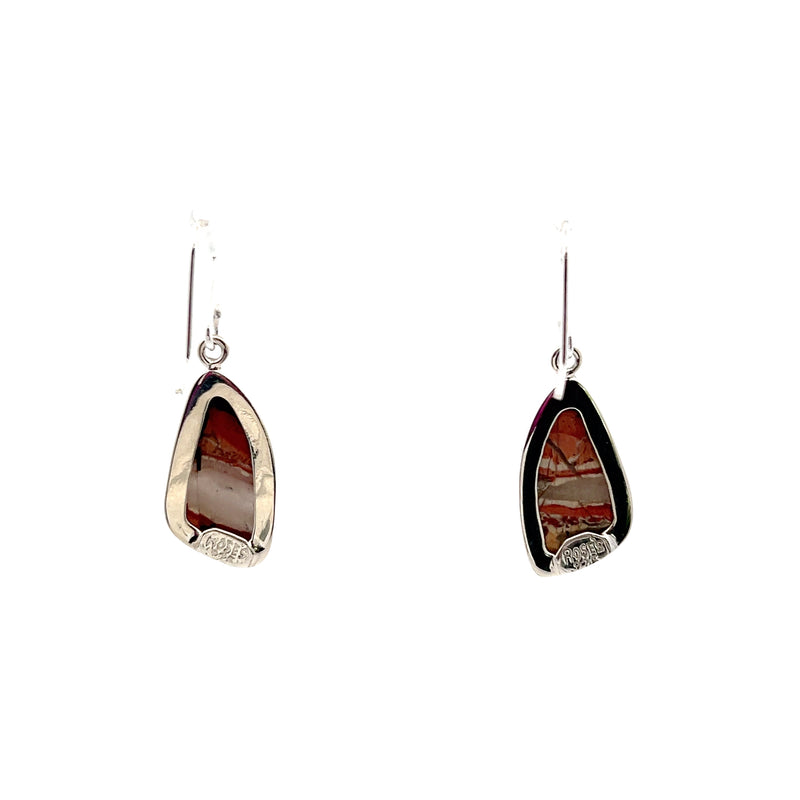 Sterling Silver Sunset Jasper Earrings