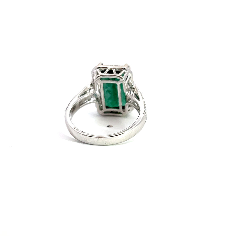 14K WG Indicolite Tourmaline & Diamond Ring