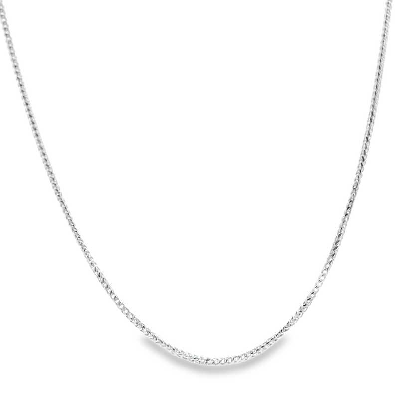 10K WG Diamond Cut Wheat Chain 16"