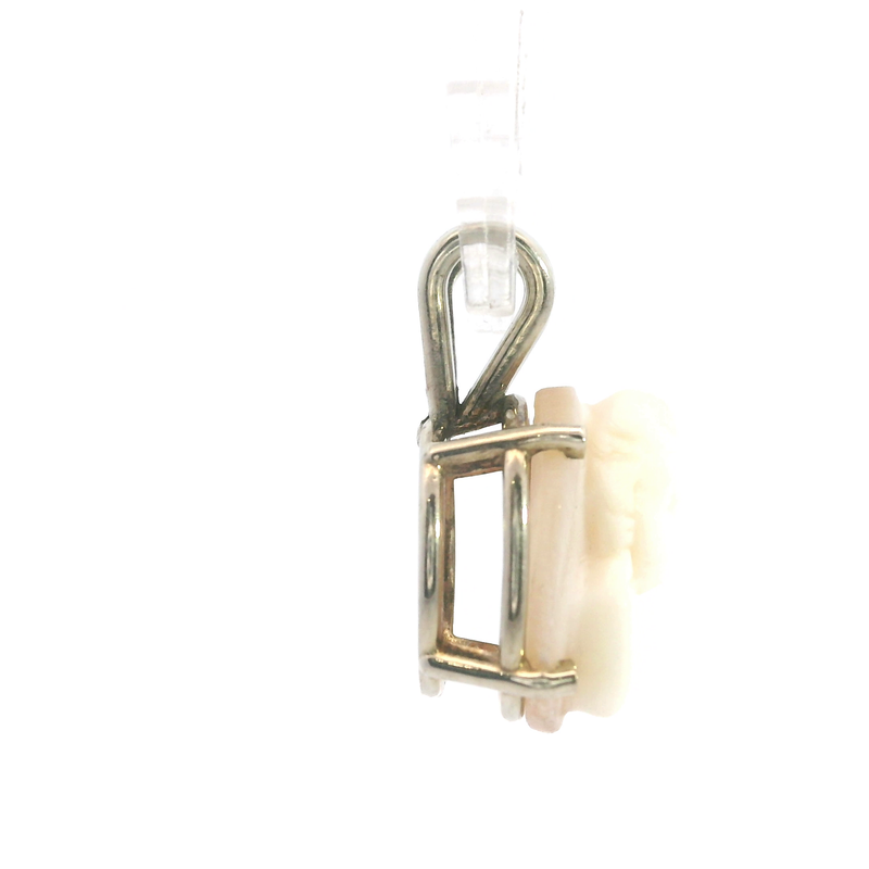 14K WG Cameo Pendant