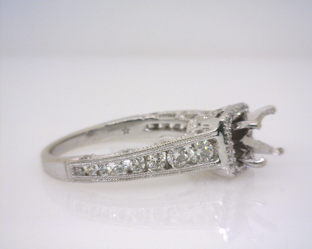 14K WHITE GOLD DIAMOND MOUNT