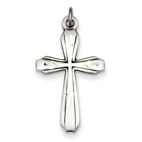 Sterling Silver Antiqued Cross Charm