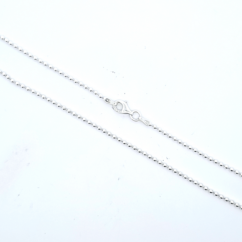 Sterling SIlver Beaded Chain 18