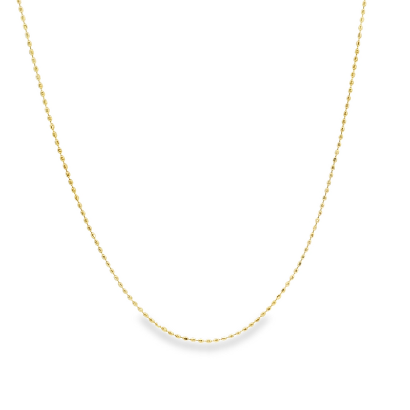 14K YG Beaded Chain 16"