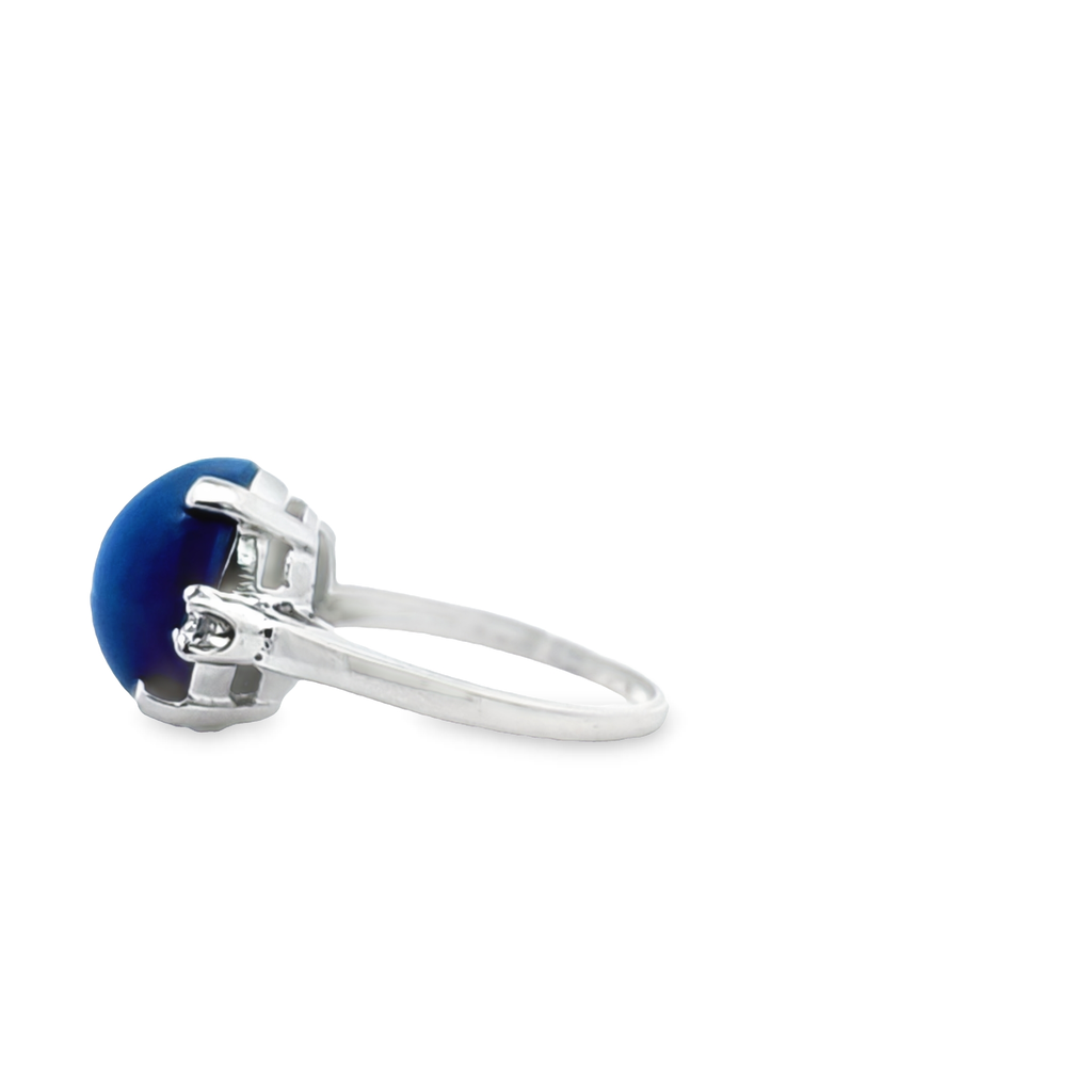 14K WG Linde Star Sapphire & D