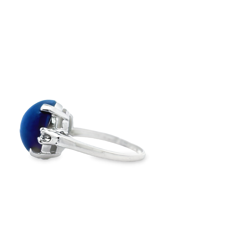 14K WG Linde Star Sapphire & D