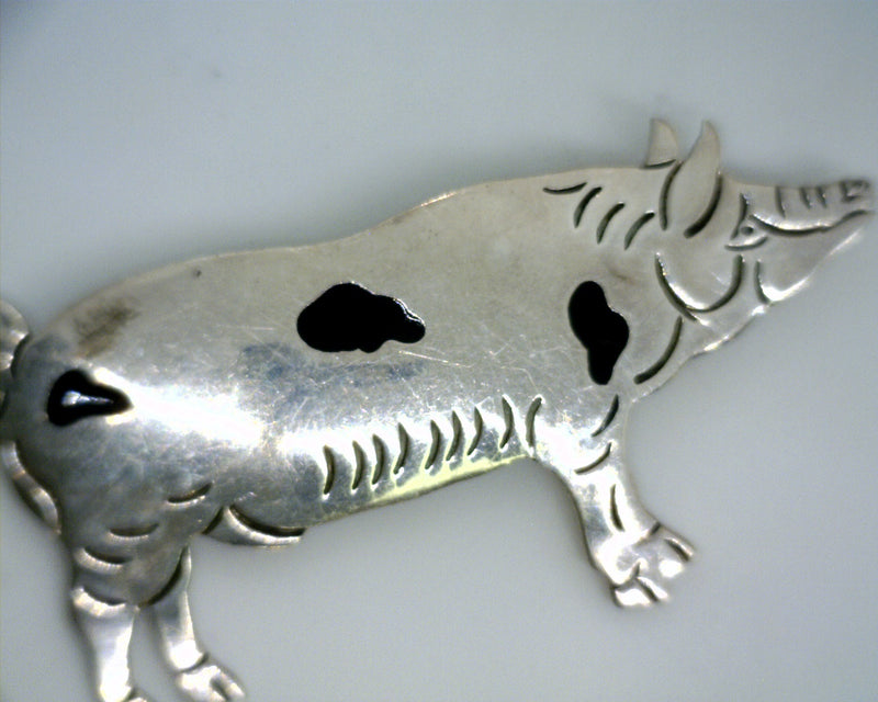 STERLING SILVER PIG PIN PENDAN