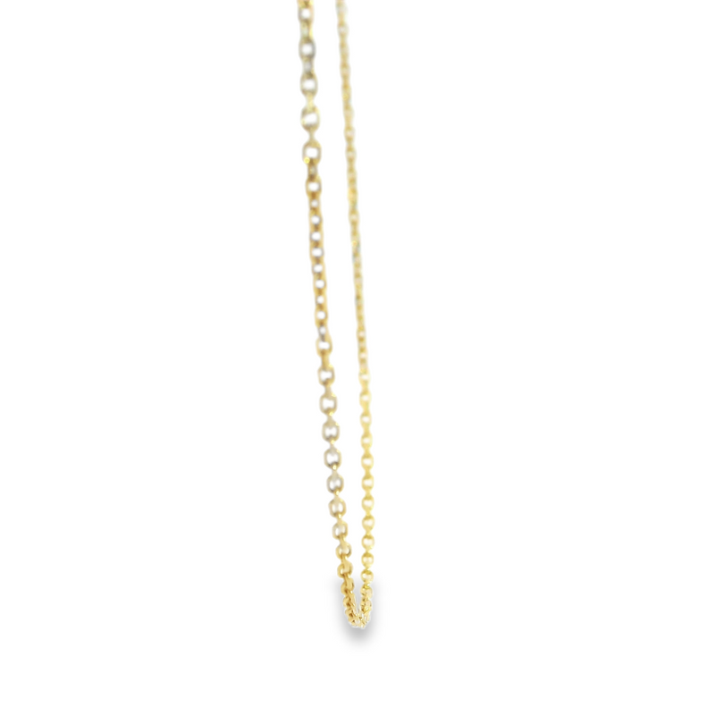 14K YG Diamond Cut Cable Chain 18"