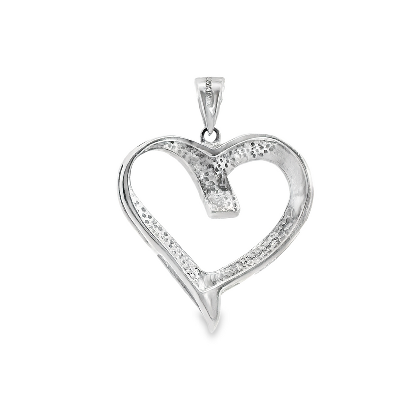 Sterling Silver Mother of Pearl Heart Pendant