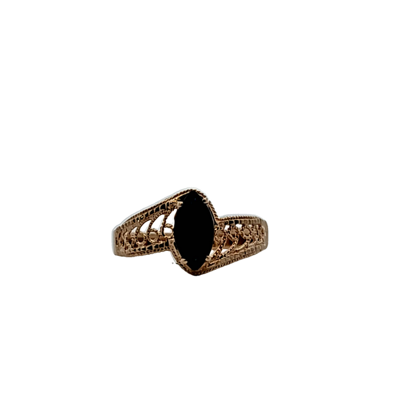 10K YG Lab Grown Sapphire Ring