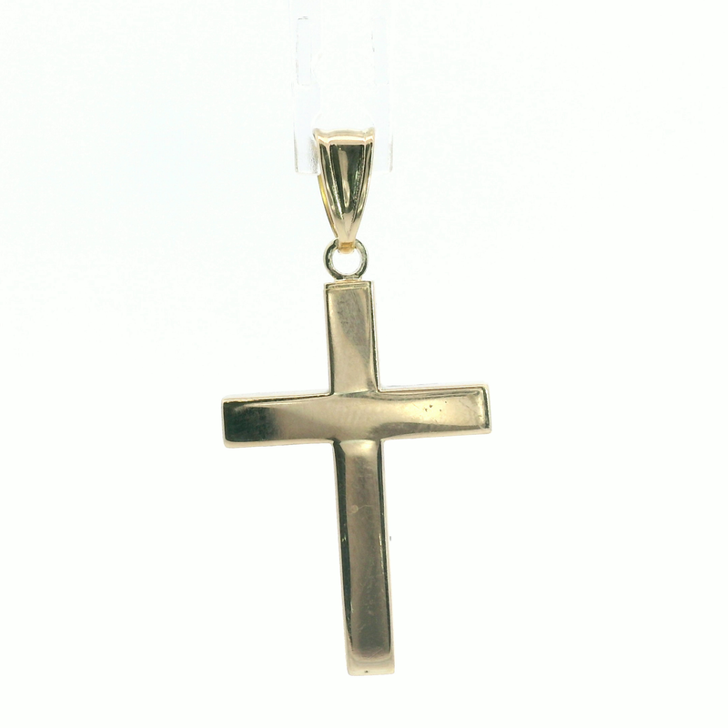 14K YG Cross Pendant