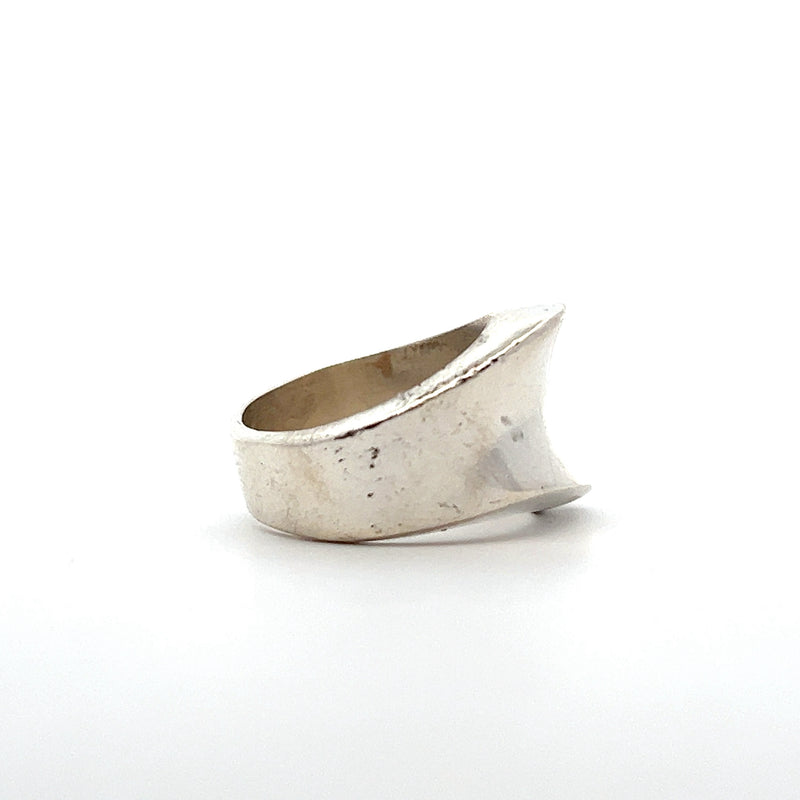 Sterling Silver Concave Wave Ring