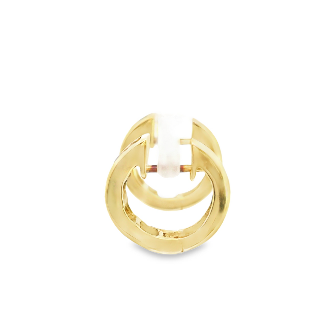 10K YG Sapphire Hoop Earrings