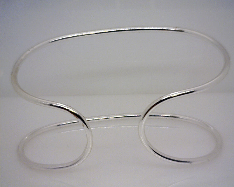 Silver Tone Double Cuff Bracelet