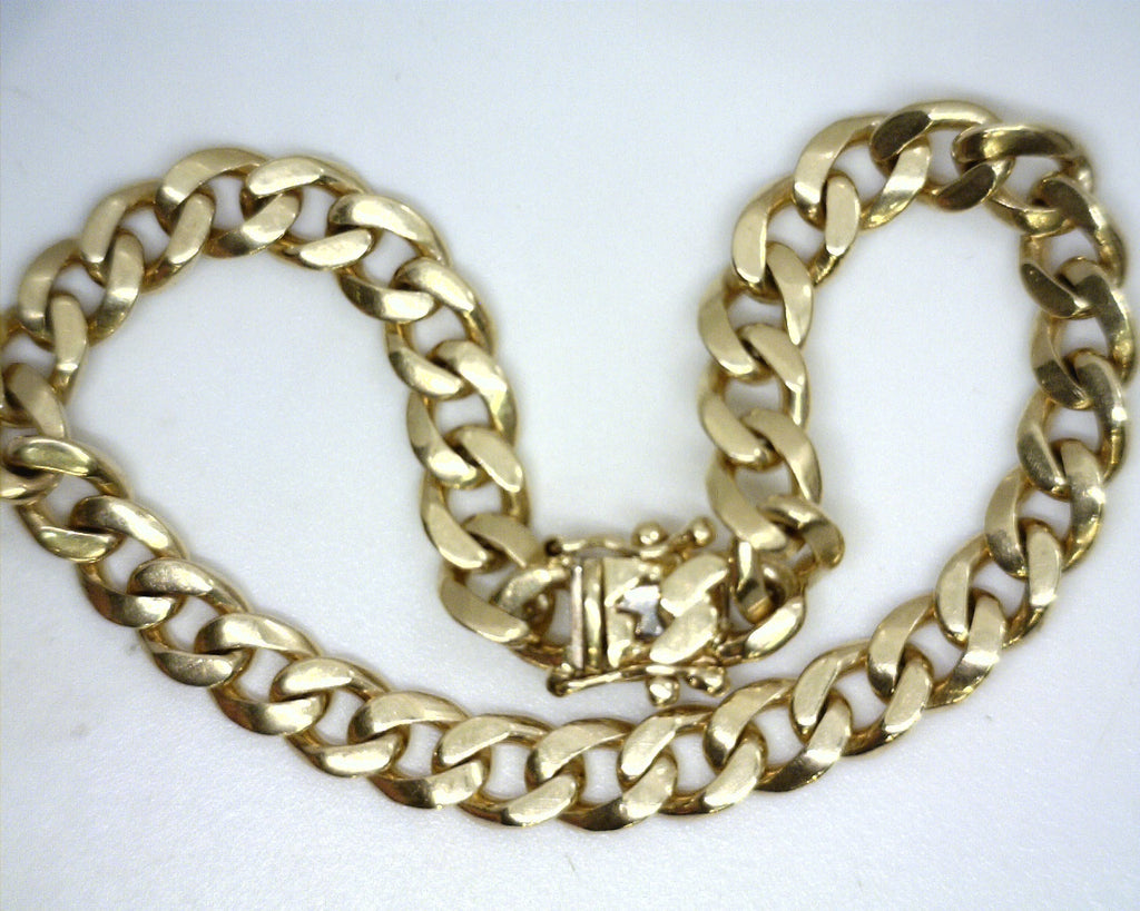 14K YG Curb Link bracelet 22.5G 8"