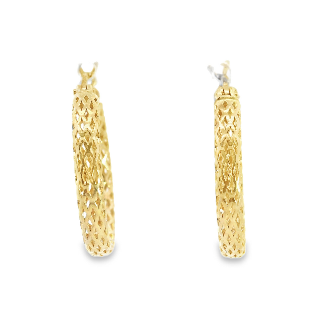 14K YG Hoop Earings