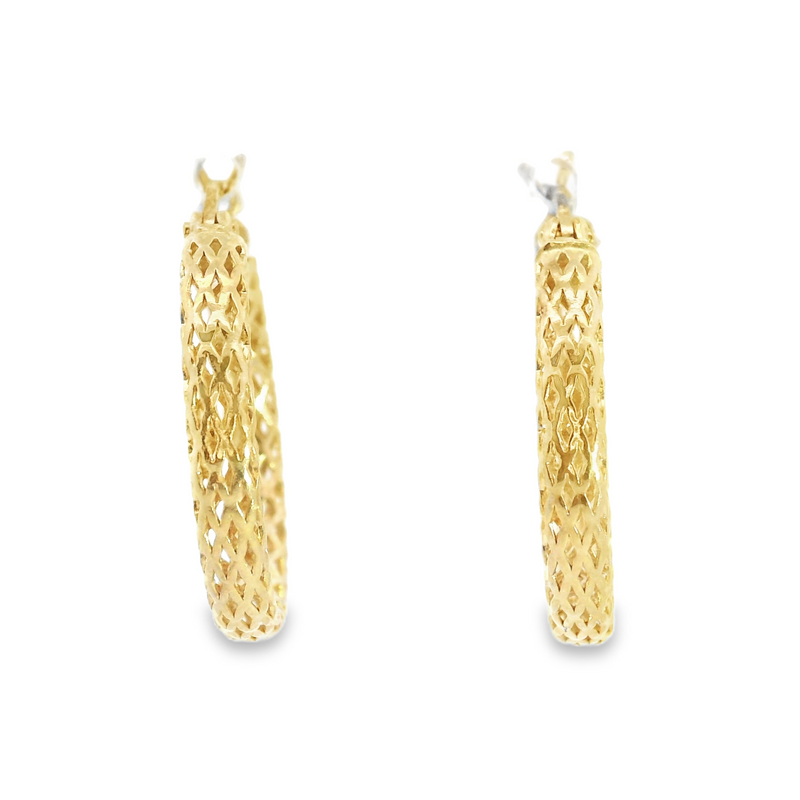 14K YG Hoop Earings