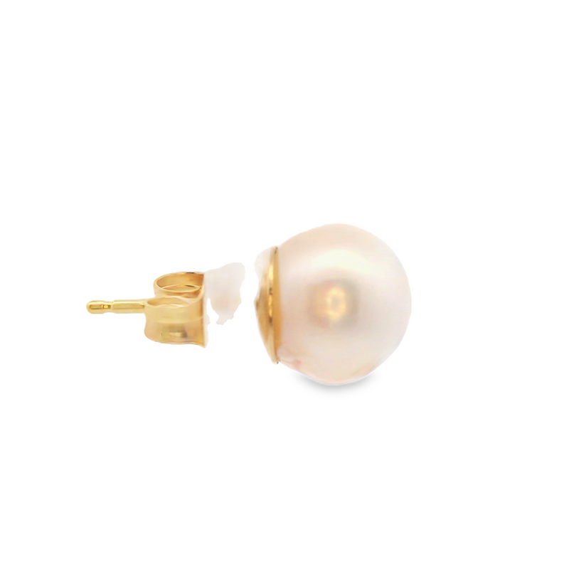14K YG Pearl Studs