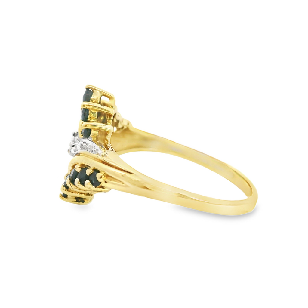 14K YG Sapphire & Diamond Ring