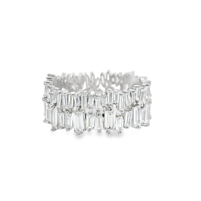 Sterling Silver CZ Eternity Band