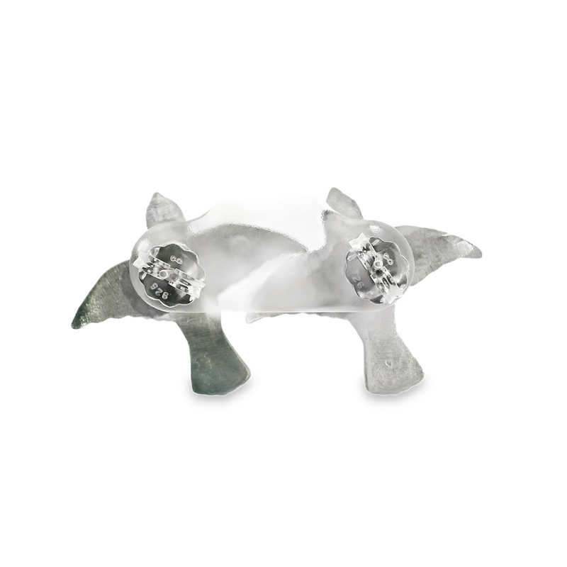 Sterling Silver Bird Stud Earrings
