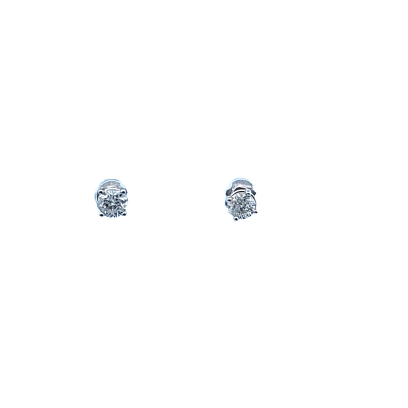 14K WG Diamond Stud Earrings 0.38 CT TW
