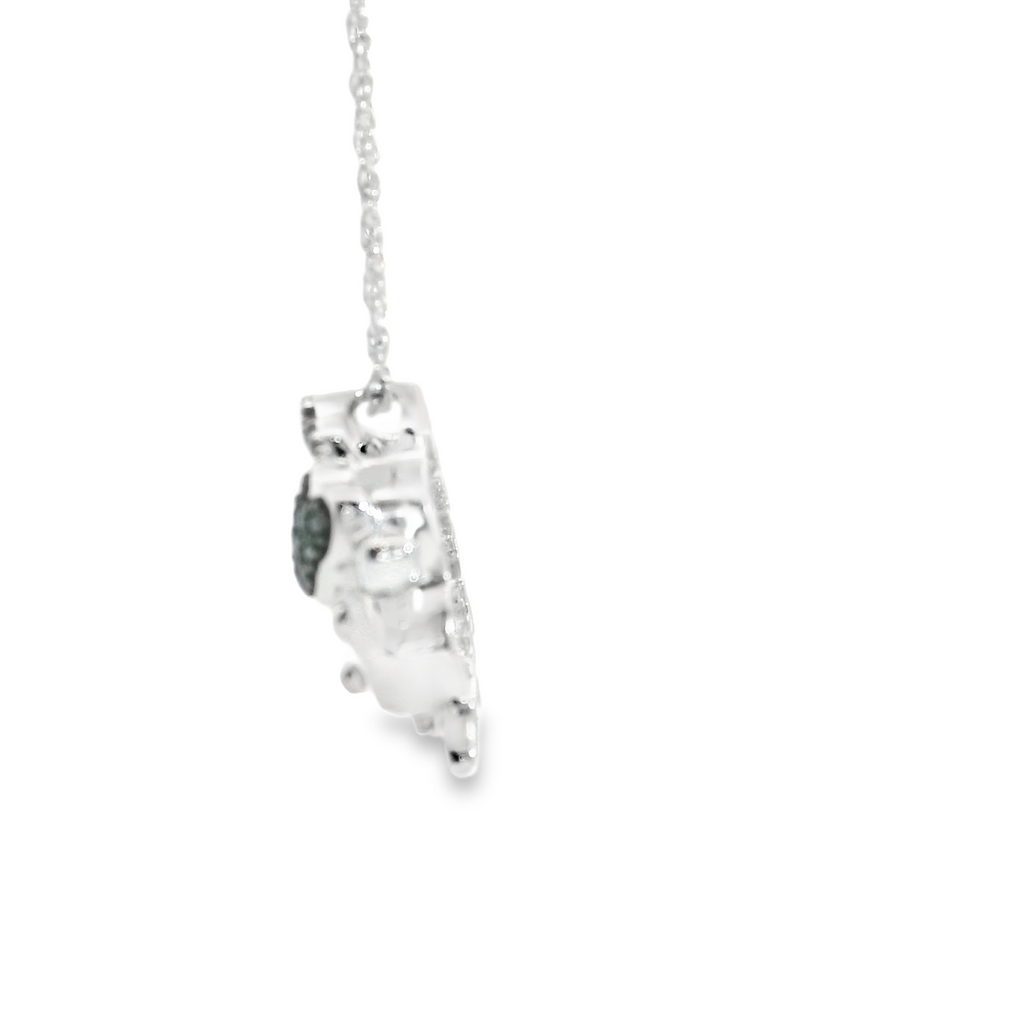 Sterling Silver Diamond Sheep Pendant
