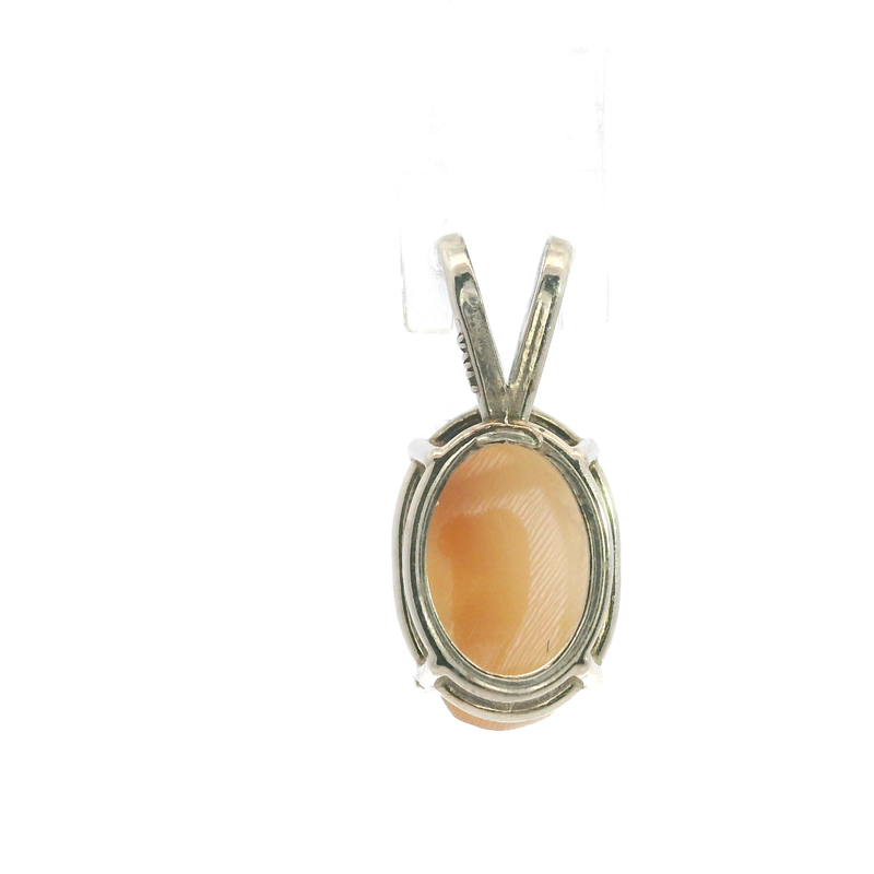 14K WG Cameo Pendant