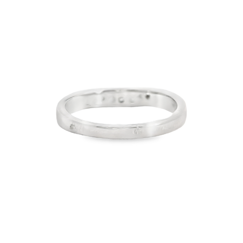 14K WG Curved Channel Set Diamond Band