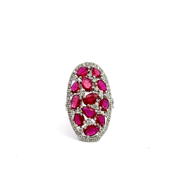 18K WG Ruby & Diamond Ring