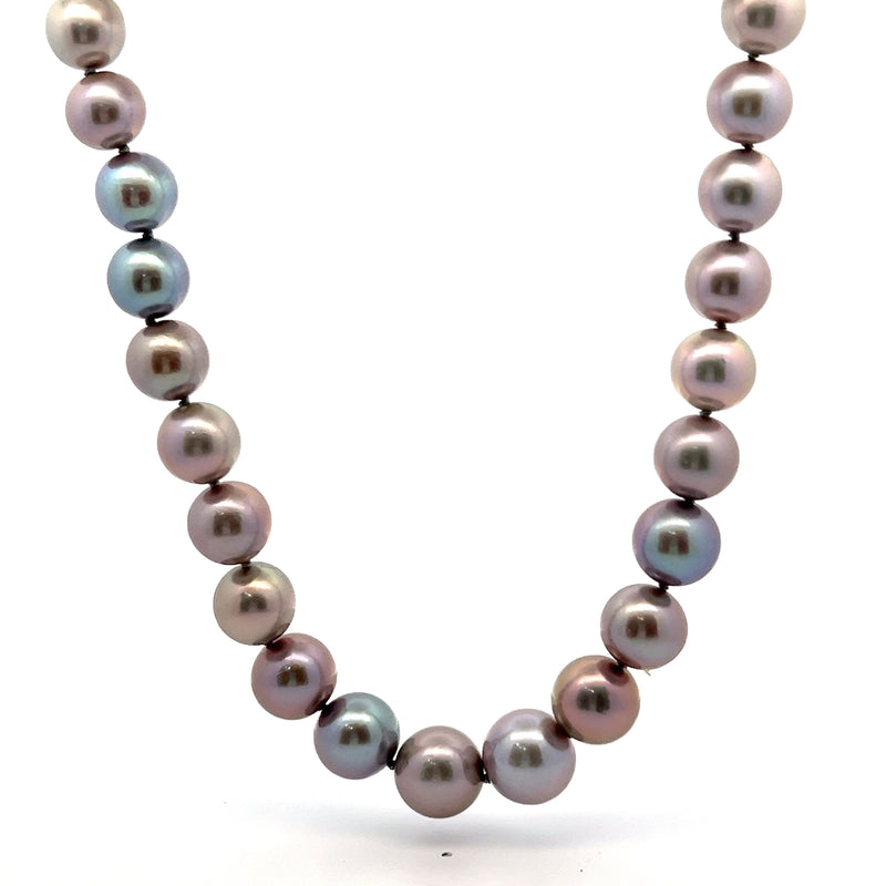 Graduated Grey Pearl Necklace 18"