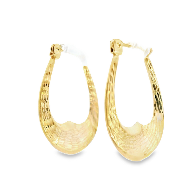 14K YG Hoop Earings
