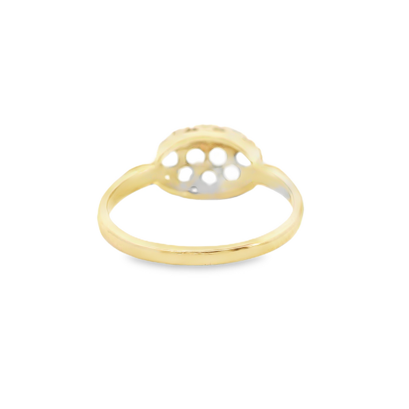 10K YG White Sapphire & Ring