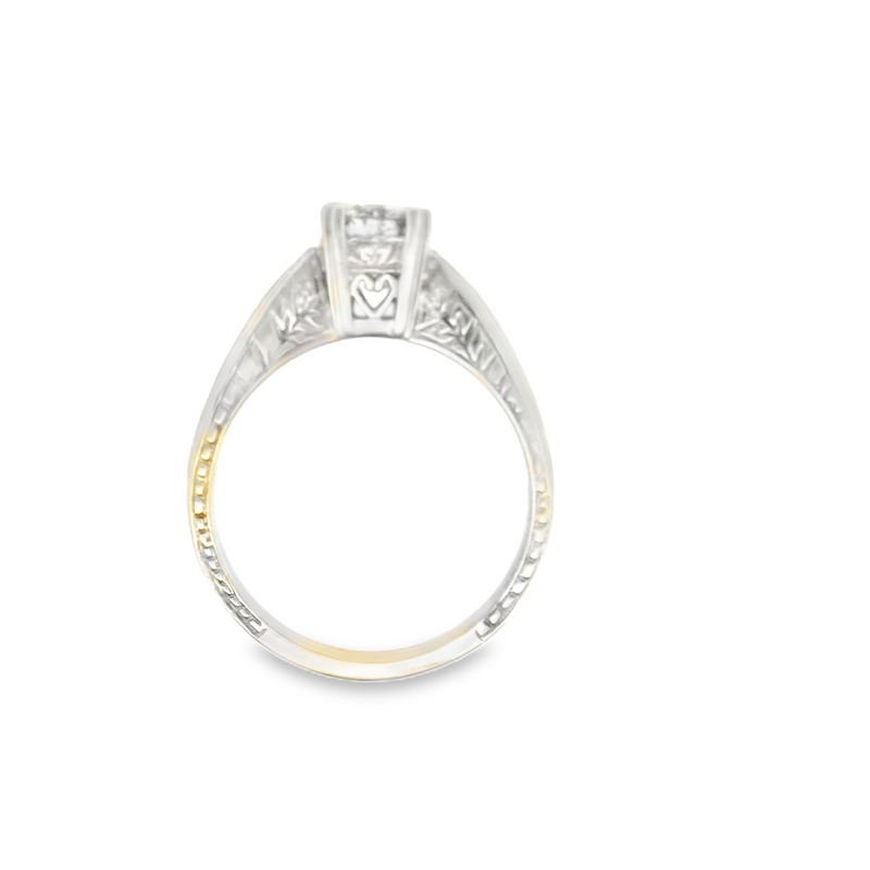14K WG FILIGREE SOLITAIRE SETTING
