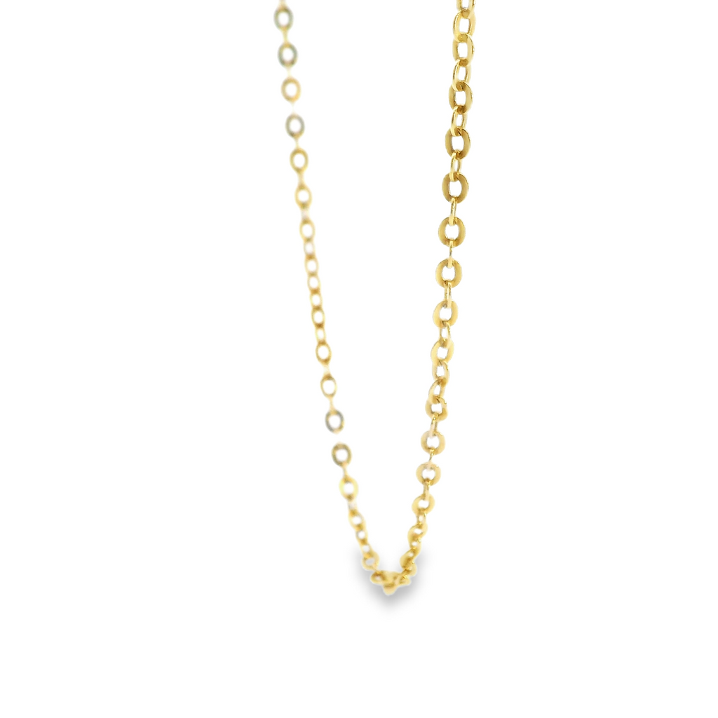 18K YG Cable Link Chain 22"