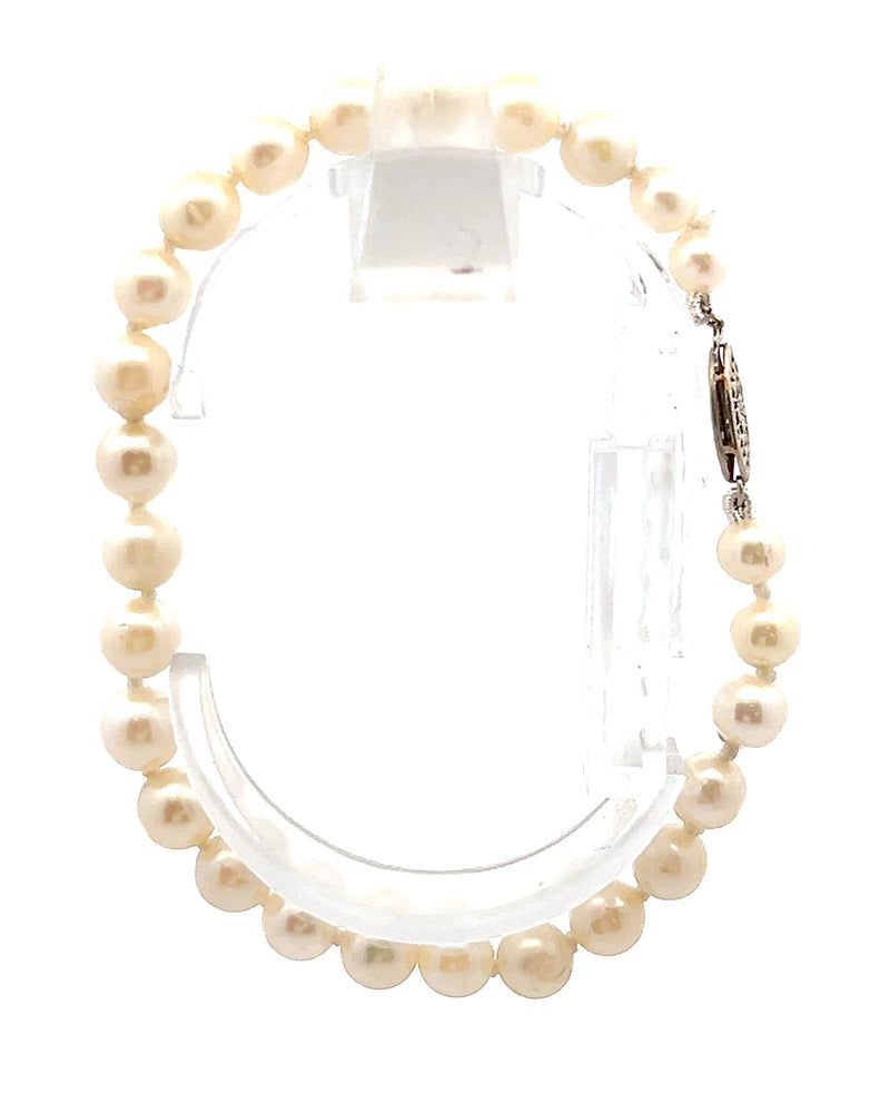 14K WG Freshwater Pearl Bracelet