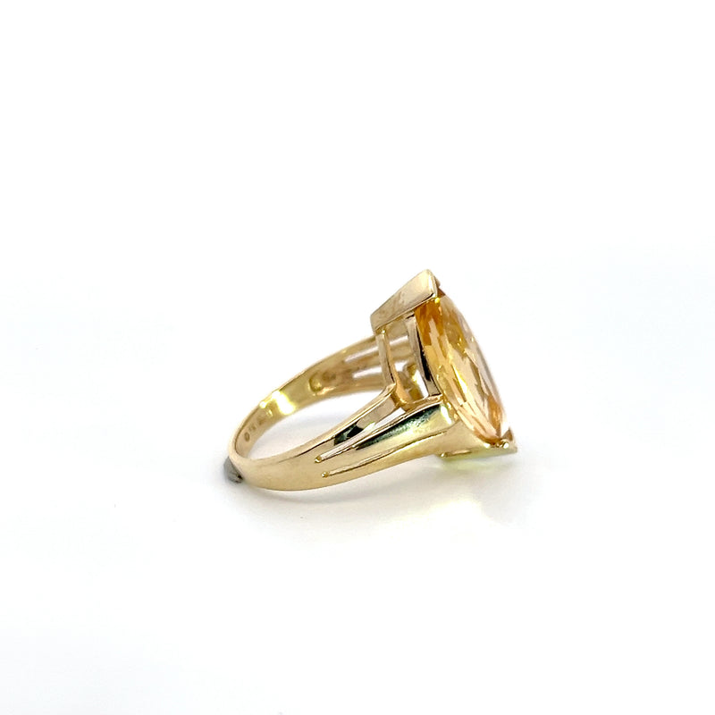 14K YG Citrine Ring