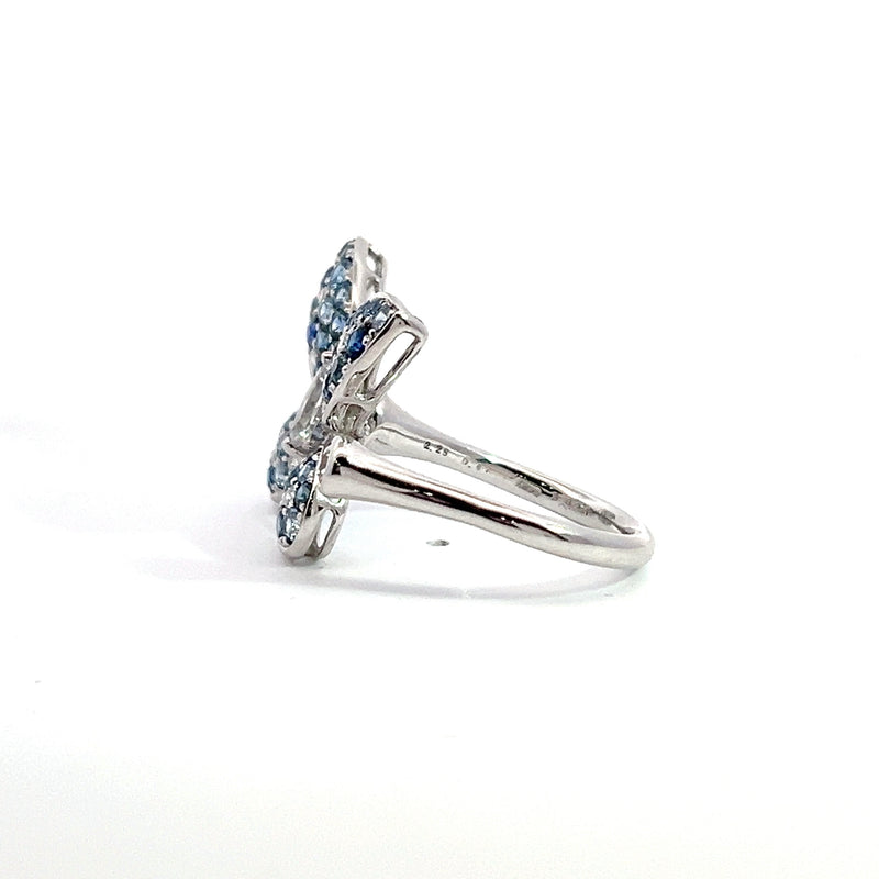 18K WG Sapphire & Diamond Butterfly Ring