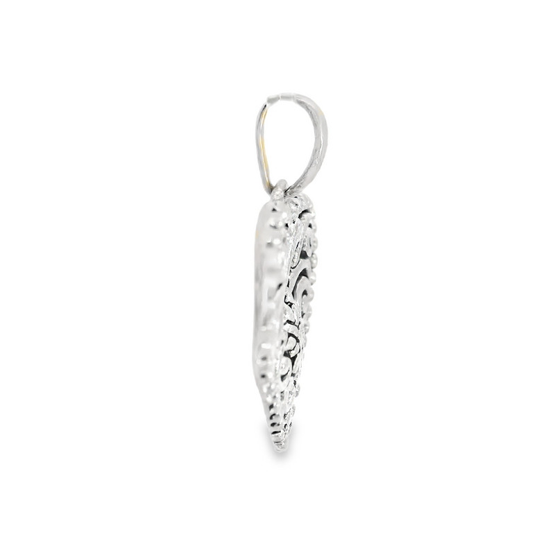 Sterling Silver Open Design Heart Charm