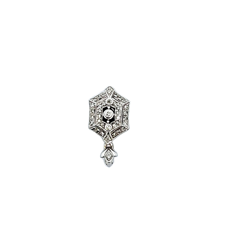 14K WG Vintage Style Diamond Pendant
