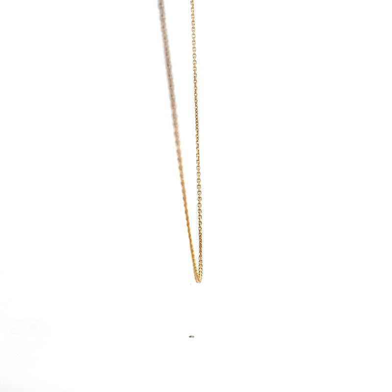 14K YG Diamond Cut Cable Chain18"