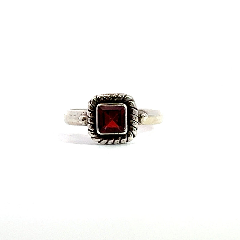 Sterling Silver Garnet Ring